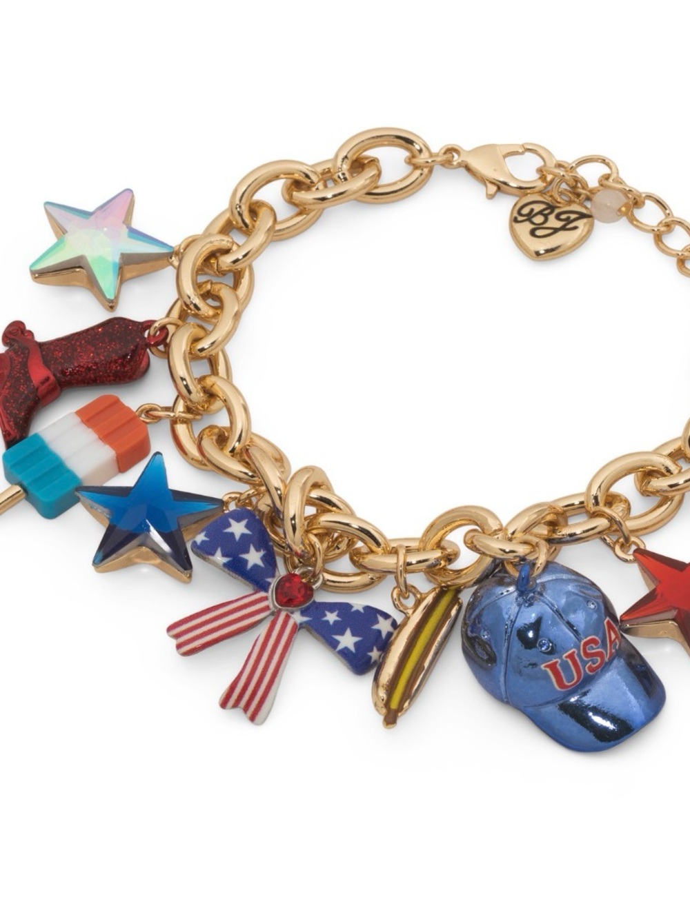 🇺🇸Betsey Johnson Bracelet with USA Cap & Stars